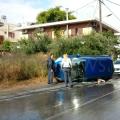 ανατροπή αυτοκινήτου χανιά