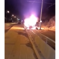 τροχαιο με φωτια