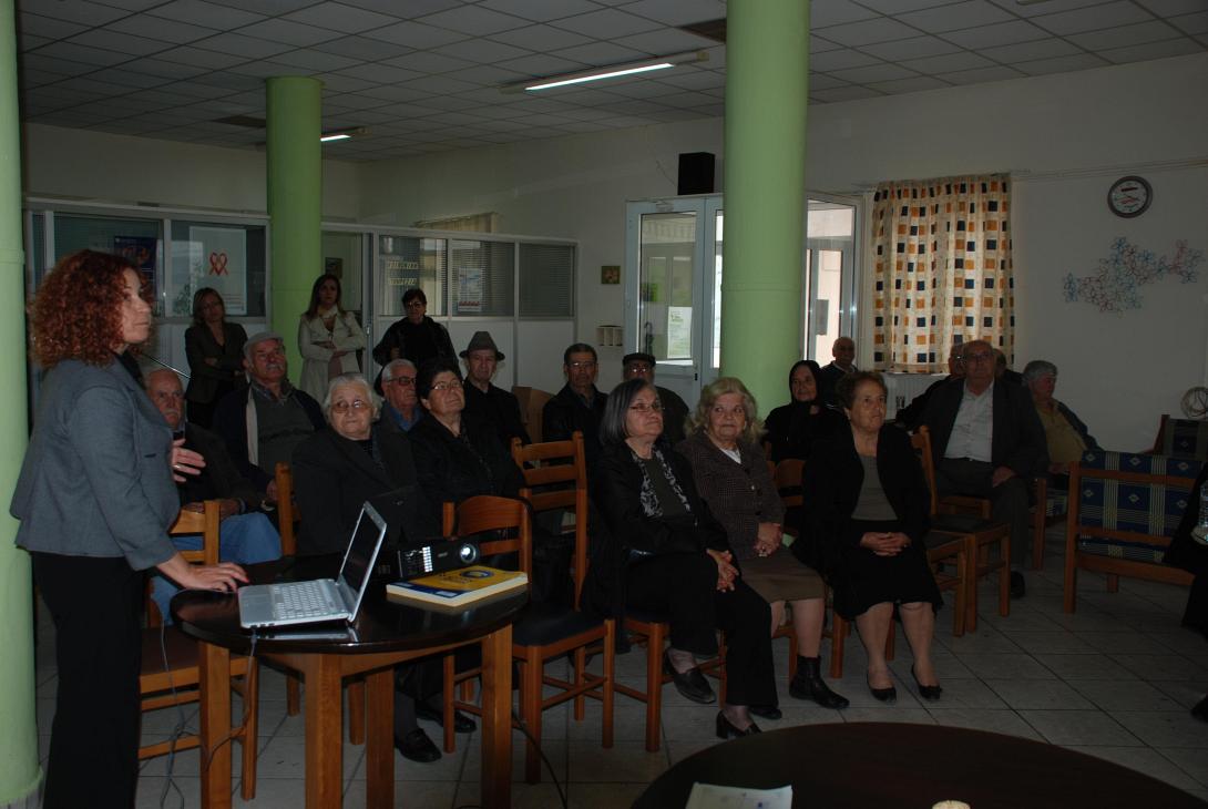 Εκδήλωση για την υγεία και τη διατροφή των ηλικιωμένων απο το δήμο Μινώα Πεδιάδας