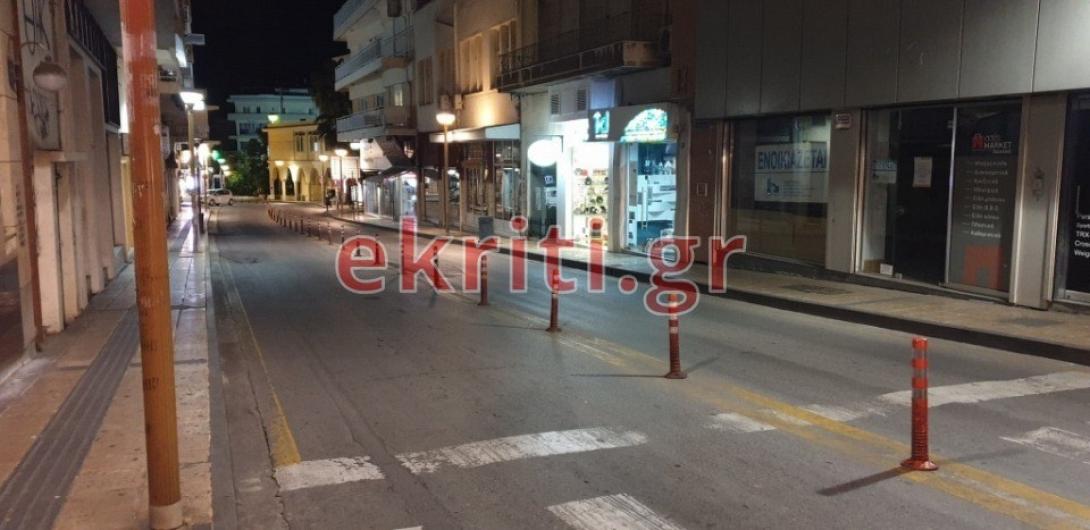 Η οδός Αγίου Μηνά σε πλήρες ...lockdown.