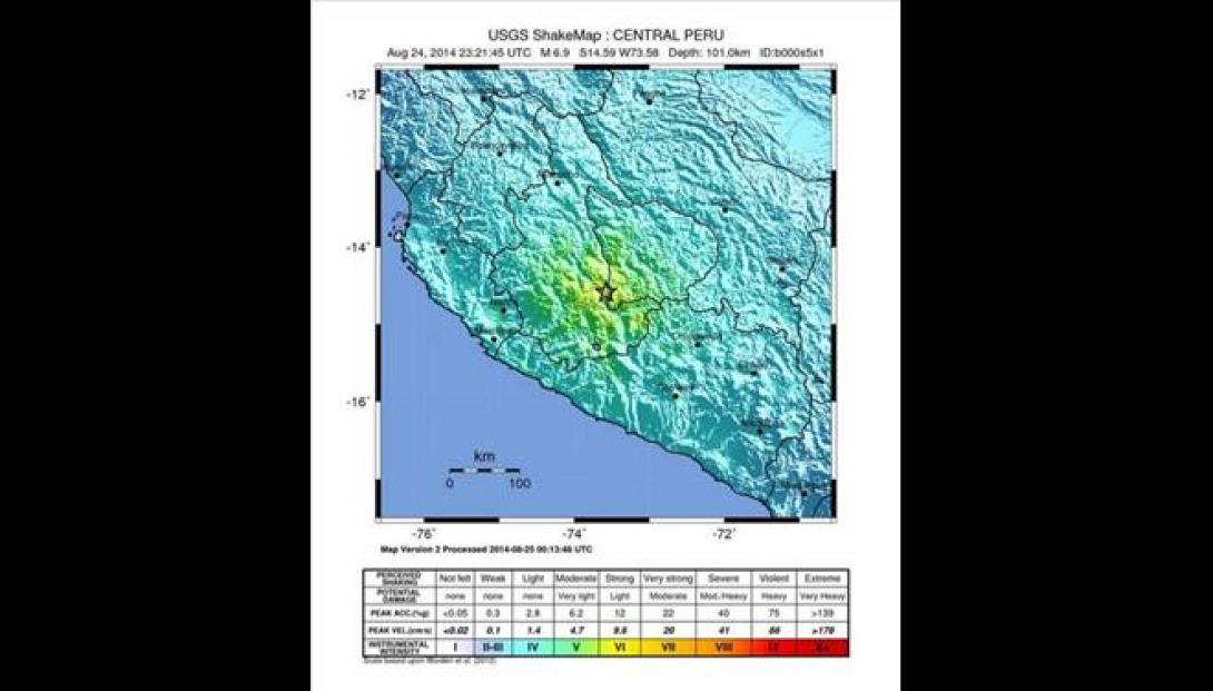 Ισχυρός σεισμός 6.9 ρίχτερ ταρακούνησε το Περού
