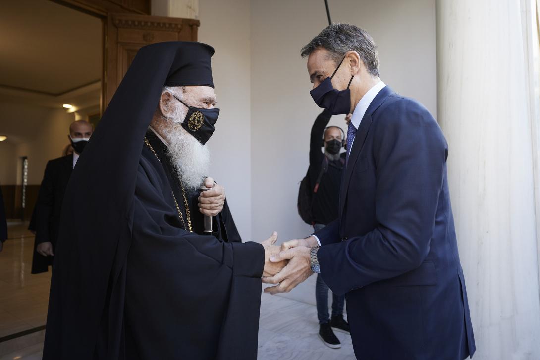 Κυριάκος Μητσοτάκης Αρχιεπίσκοπος Ιερώνυμος