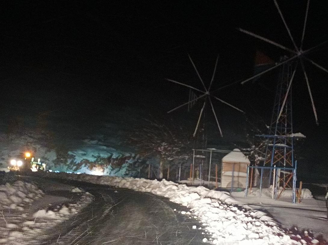 χιόνια στο οροπέδιο Λασιθιου