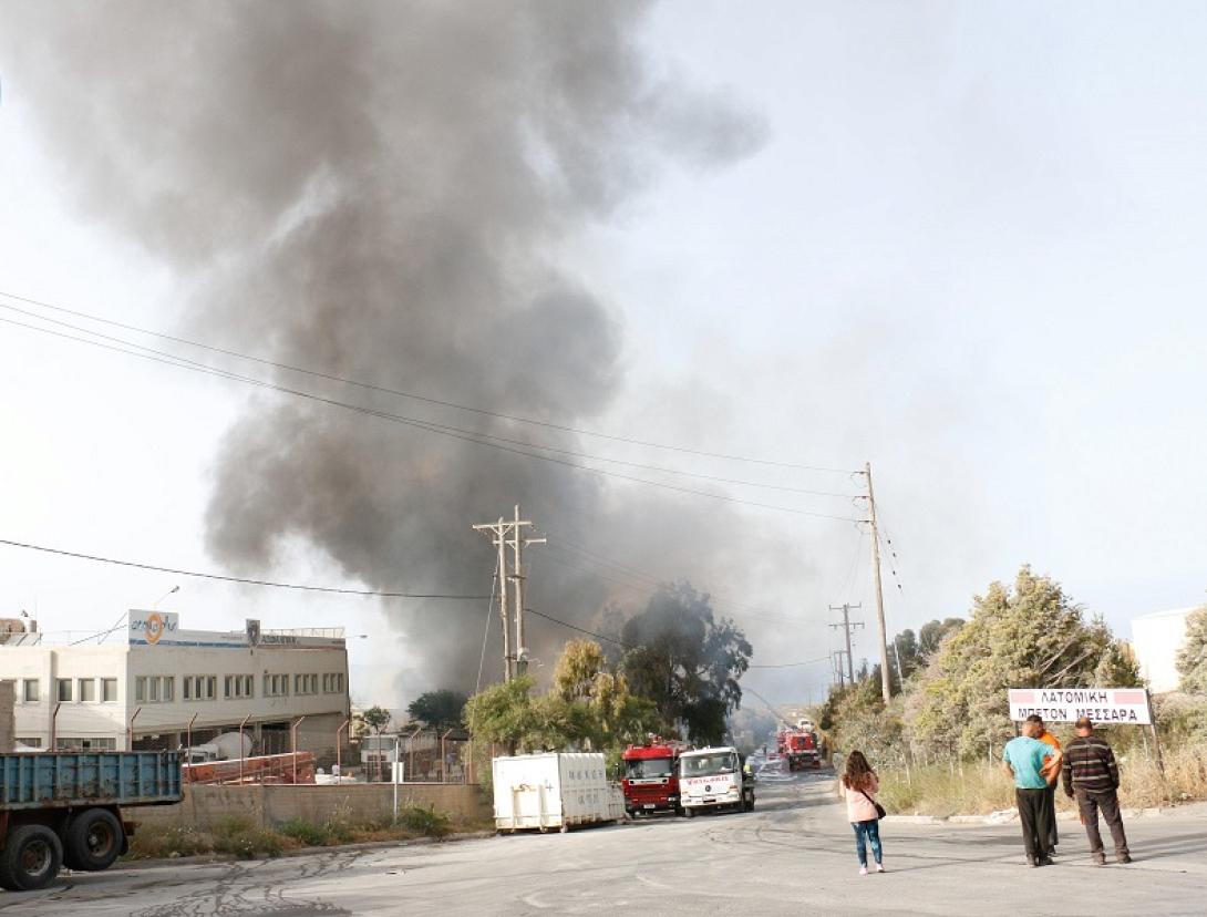 Φωτιά στη ΒΙΠΕ Ηρακλείου