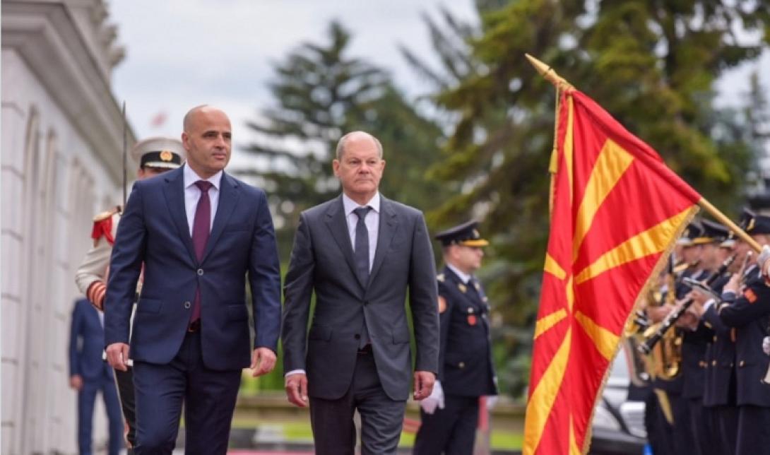 Επίσκεψη του Όλαφ Σόλτς στη Βόρεια Μακεδονία 
