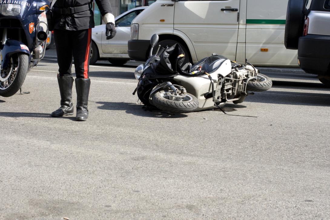 τροχαίο ατύχημα με μηχανή