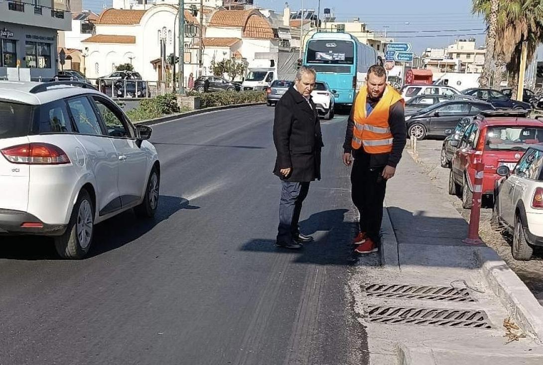 Κόμβος Κατσαμπά: Ολοκληρώθηκαν οι εργασίες ασφαλτόστρωσης από την Περιφέρεια Κρήτης
