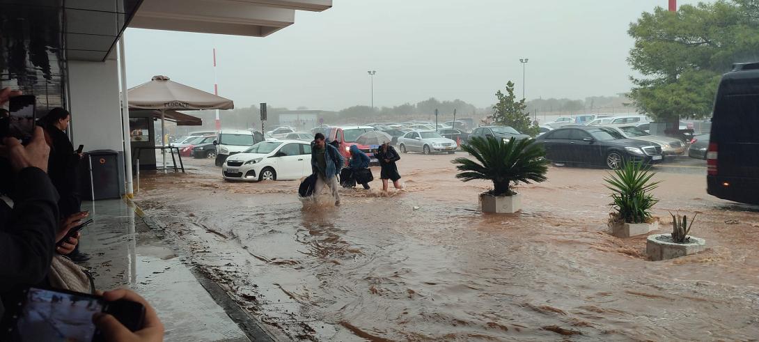 αεροδρόμιο ηρακλείου πλημμύρα