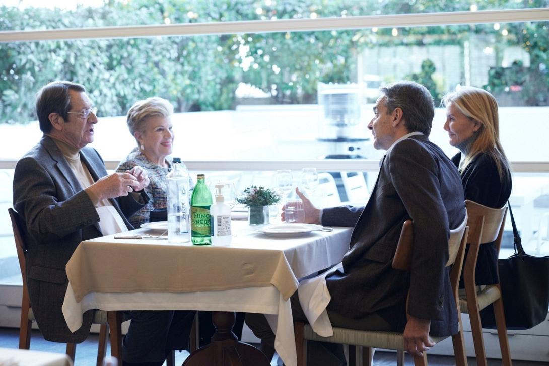 Αποχαιρετιστήριο γεύμα Μητσοτάκη - Αναστασιάδη στην Αθήνα