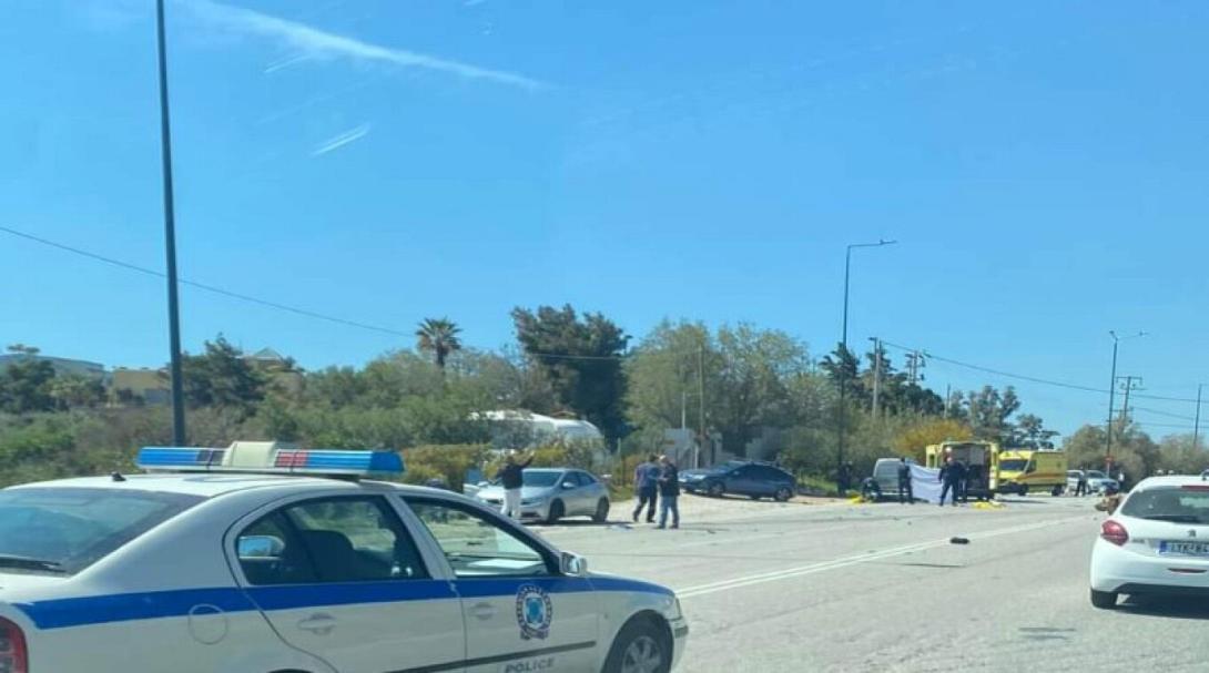 Tροχαίο στη Λεωφόρο Αθηνών Σουνίου στο Λαγονήσι