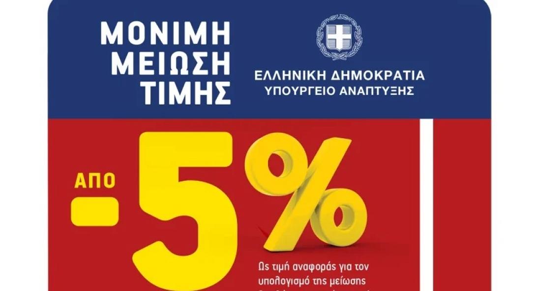 μόνιμη μείωση τιμής