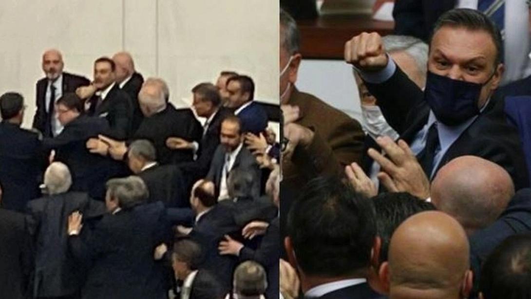 ξυλο στην τουρκικη βουλη