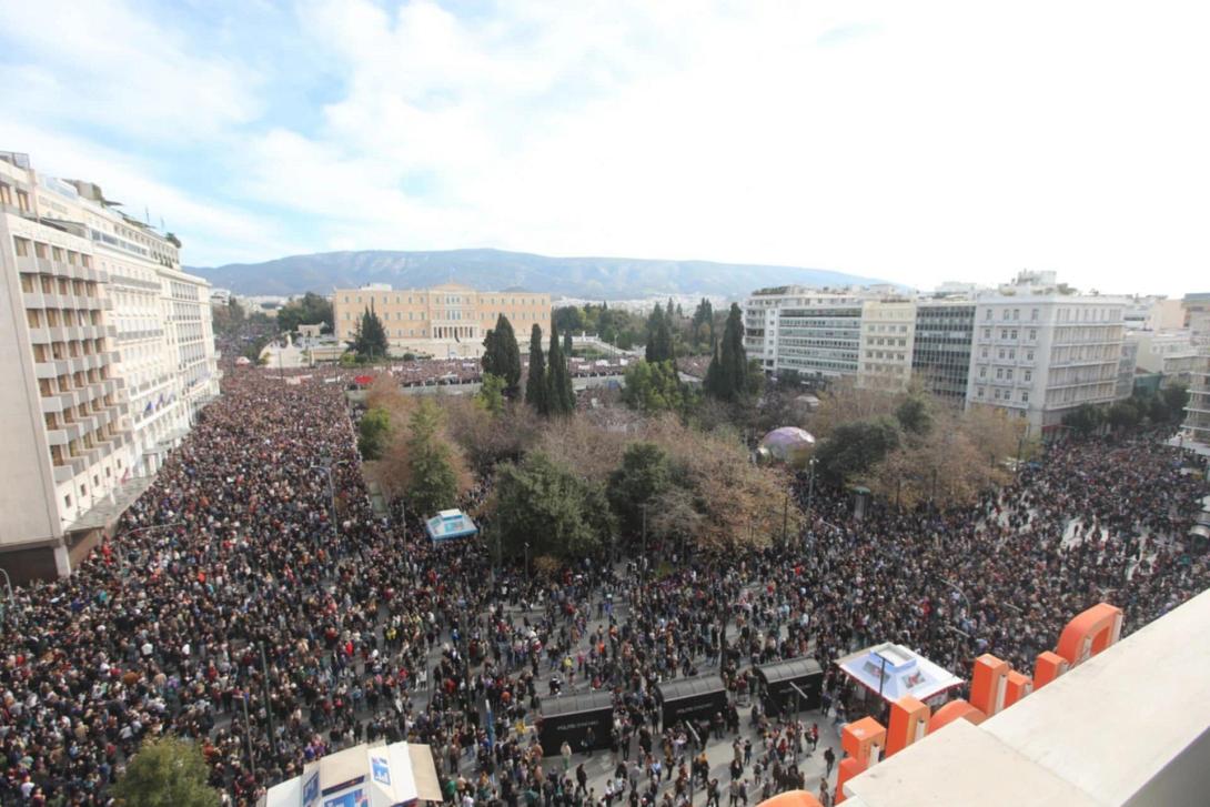 Τέμπη, διαμαρτυρία