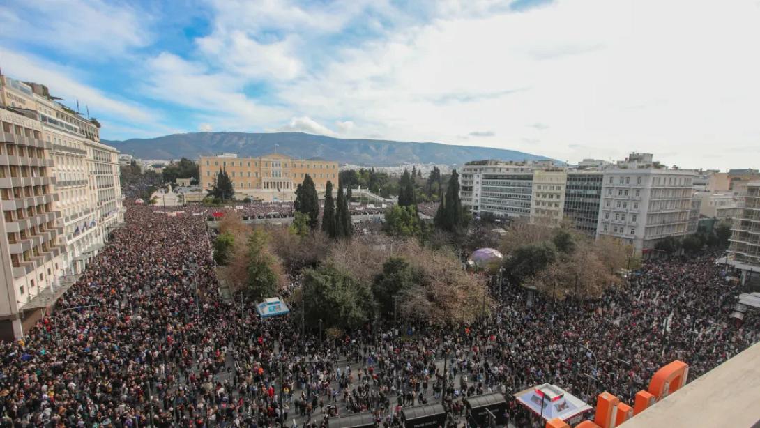 συγκέντρωση για Τέμπη
