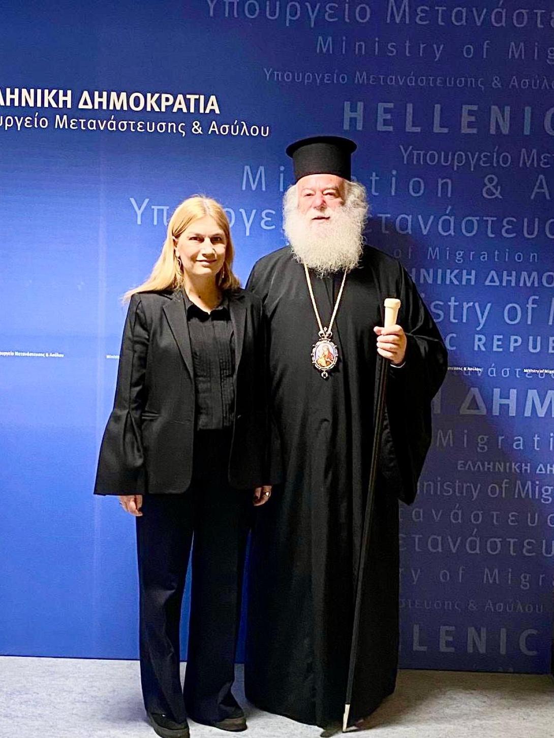 Συνάντηση Σέβης Βολουδάκη με τον Πατριάρχη Αλεξανδρείας και πάσης Αφρικής κ.κ. Θεόδωρο Β'