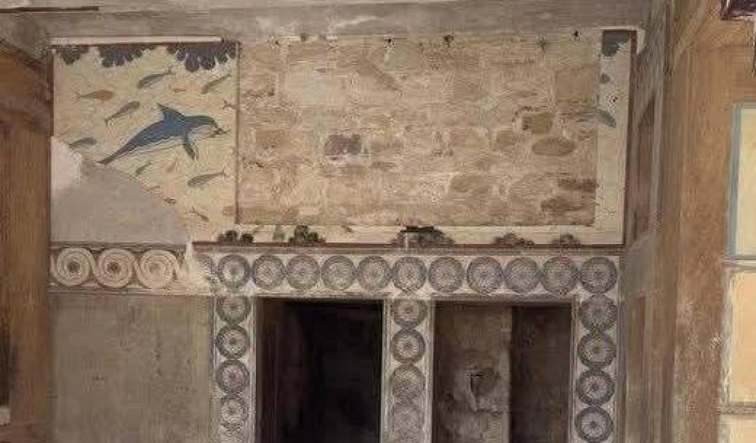 τοιχογραφία δελφινιών 