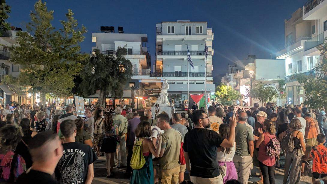 ιεραπετρα - κινητοποιησεις παλαιστινη