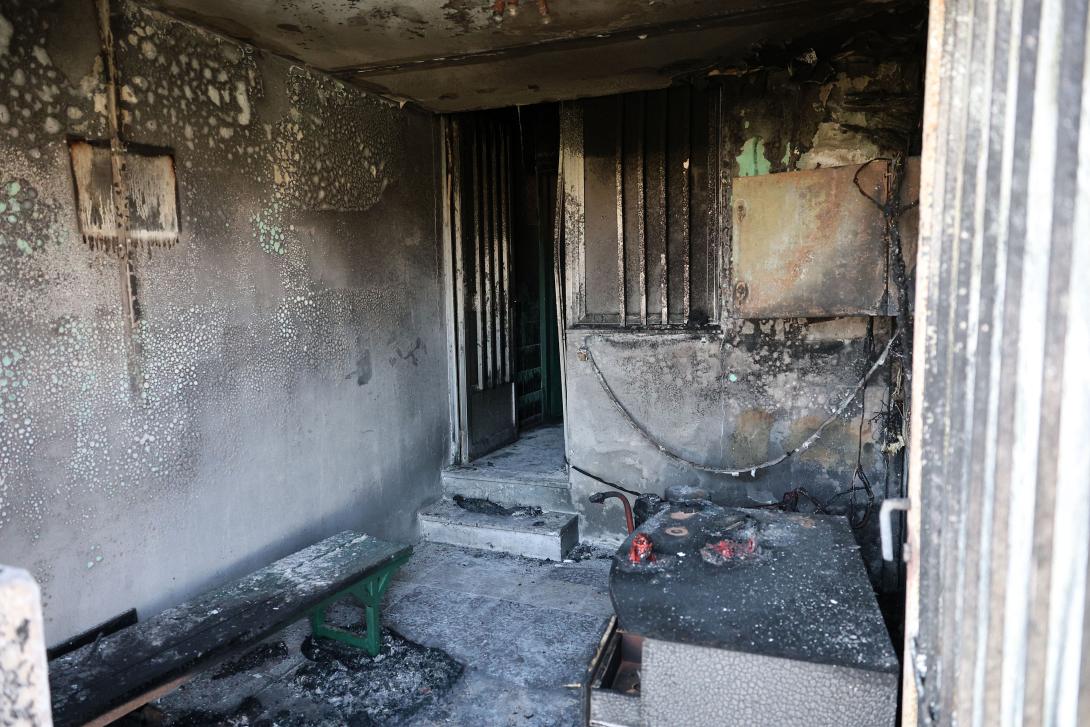 φωτιά σε αποδυτήρια