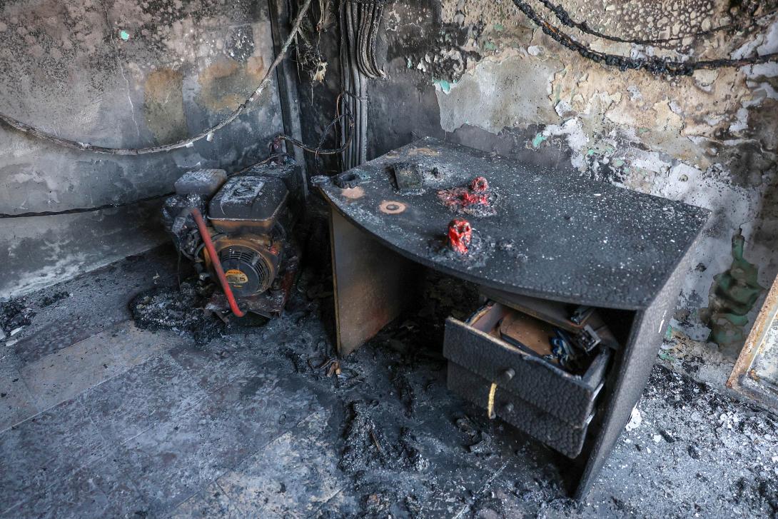 φωτιά σε αποδυτήρια