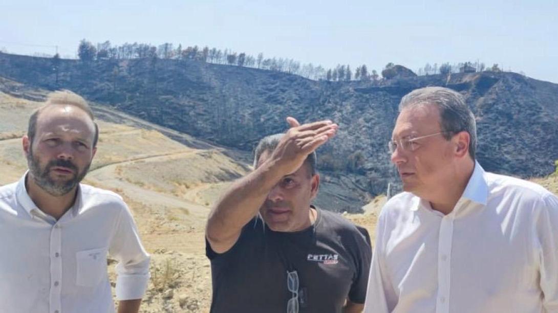 ΕΠΙΣΚΕΨΗ Σωκράτη Φάμελλου στις πυρόπληκτες περιοχές της Αχαΐας