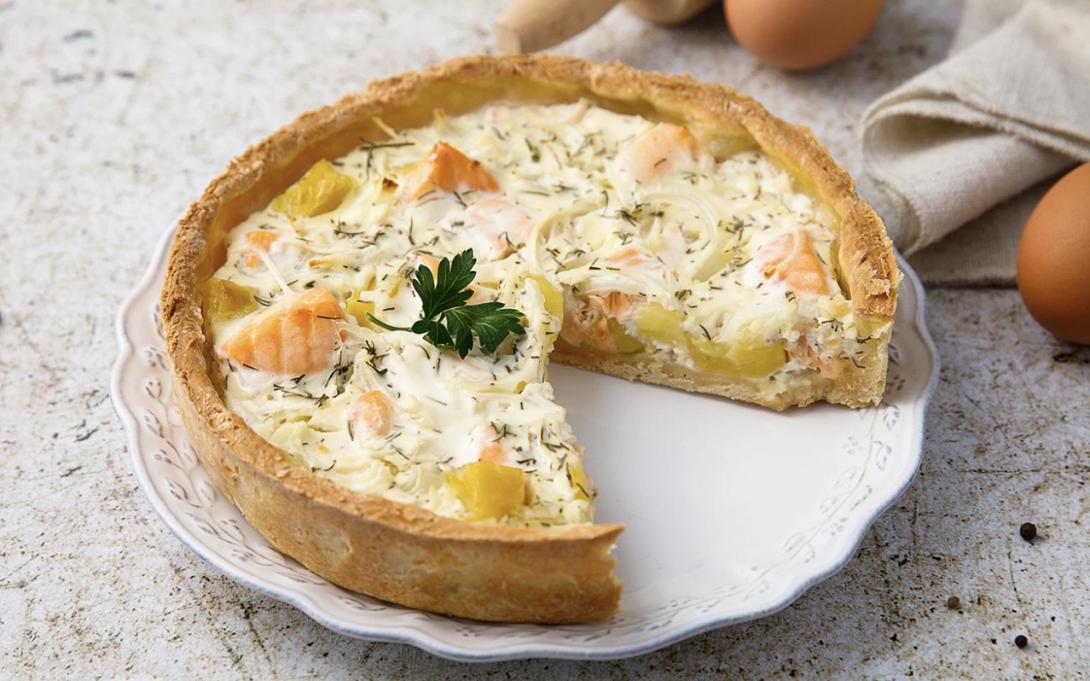 τάρτα, σολομός