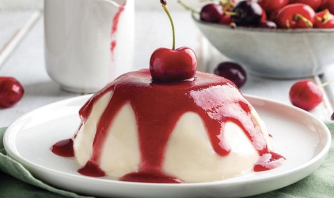 πανακότα, κεράσια