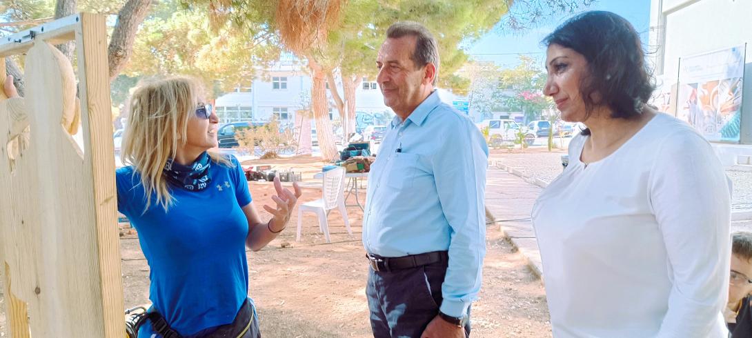 Επίσκεψη του Δημάρχου Χερσονήσου στο  6ο Πανελλήνιο Συμπόσιο Γλυπτικής "Επί Ξύλου"