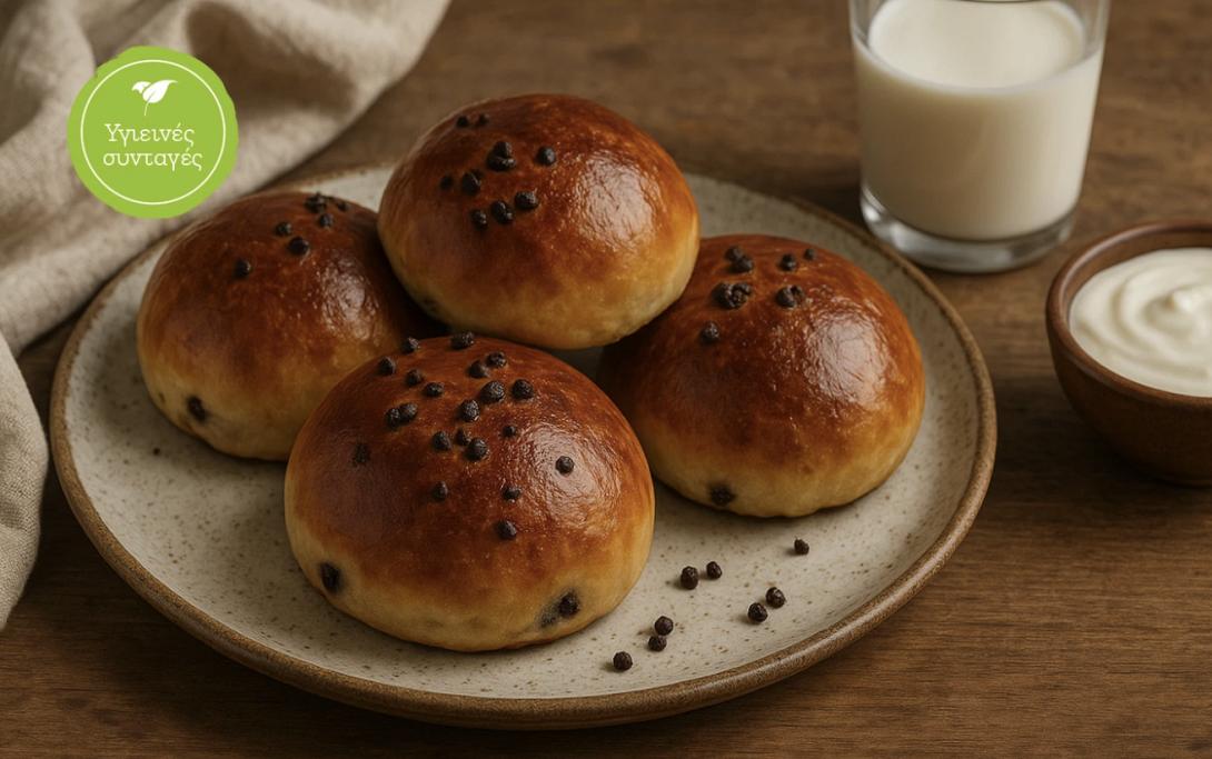 ψωμάκια, γιαούρτι