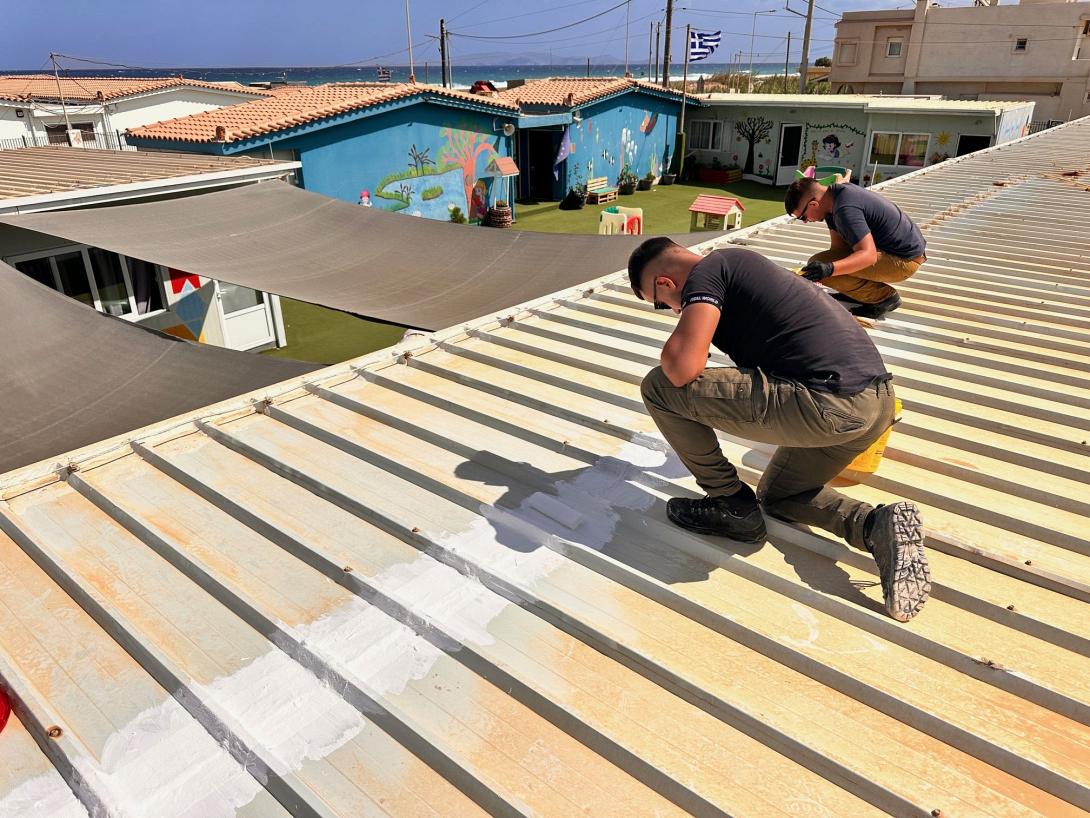 εργασίες συντήρησης σχολικών κτιρίων στο Μαλεβίζι