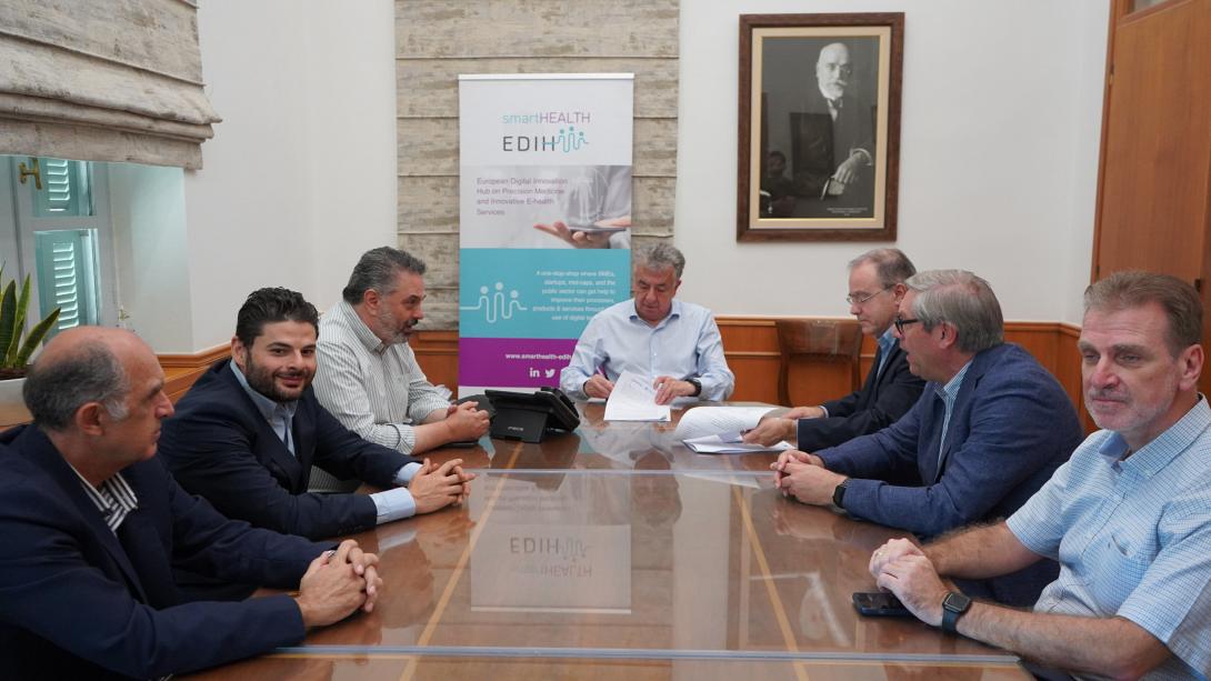 Υπογραφή Συμφώνου Συνεργασίας μεταξύ της Περιφέρειας Κρήτης και του Ινστιτούτου Πληροφορικής του ΙΤΕ