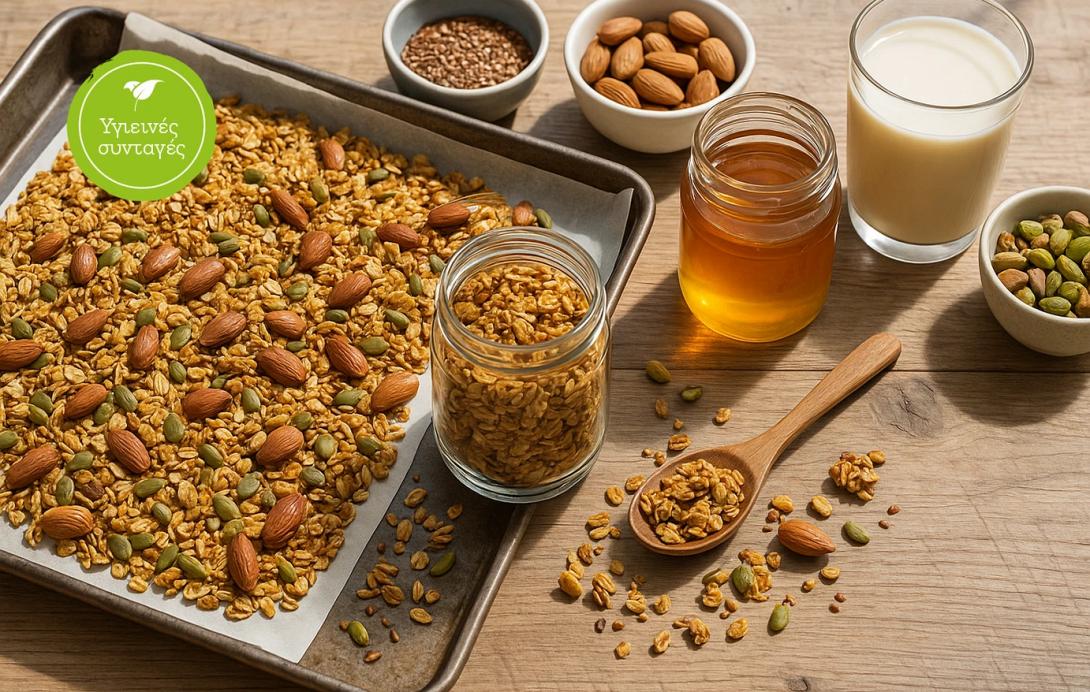 γκρανόλα, αμύγδαλα