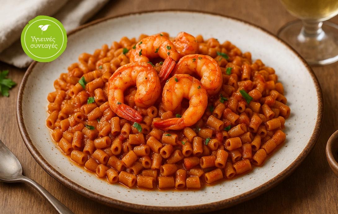 μακαρονάκι, γαρίδες