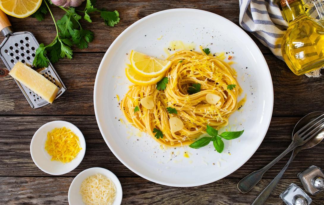 μακαρόια, λεμόνι