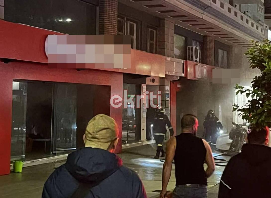 φωτιά μαγαζί Ρέθυμνο 