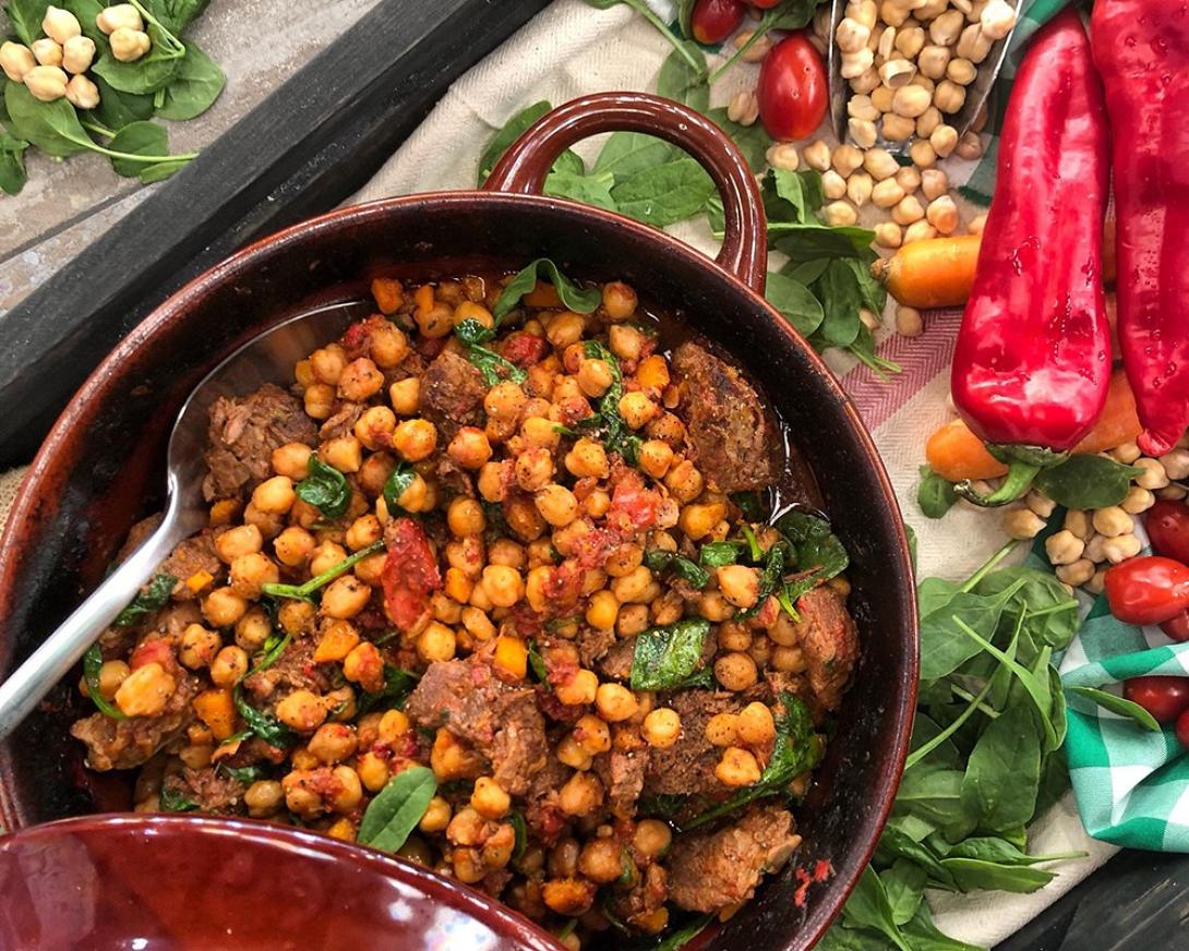 κρέας, ρεβύθια