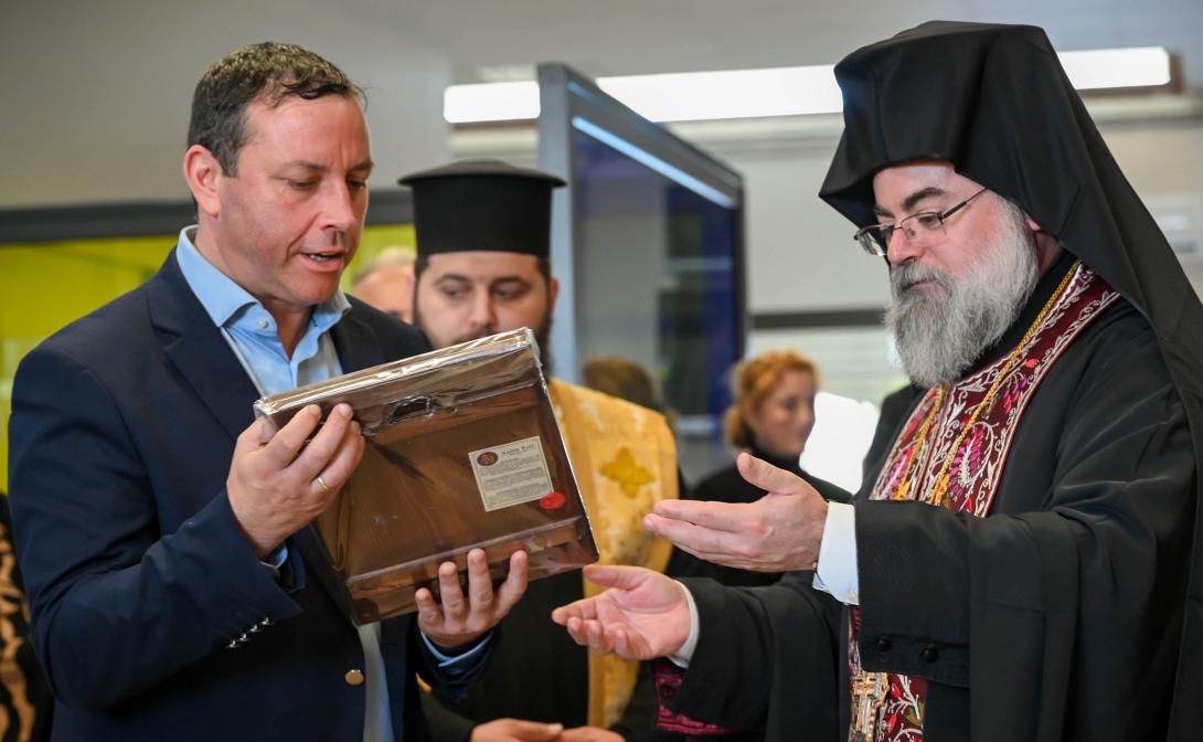 Αγιασμός και κοπή πρωτοχρονιάτικης πίτας στον Δήμο Αγίου Νικολάου