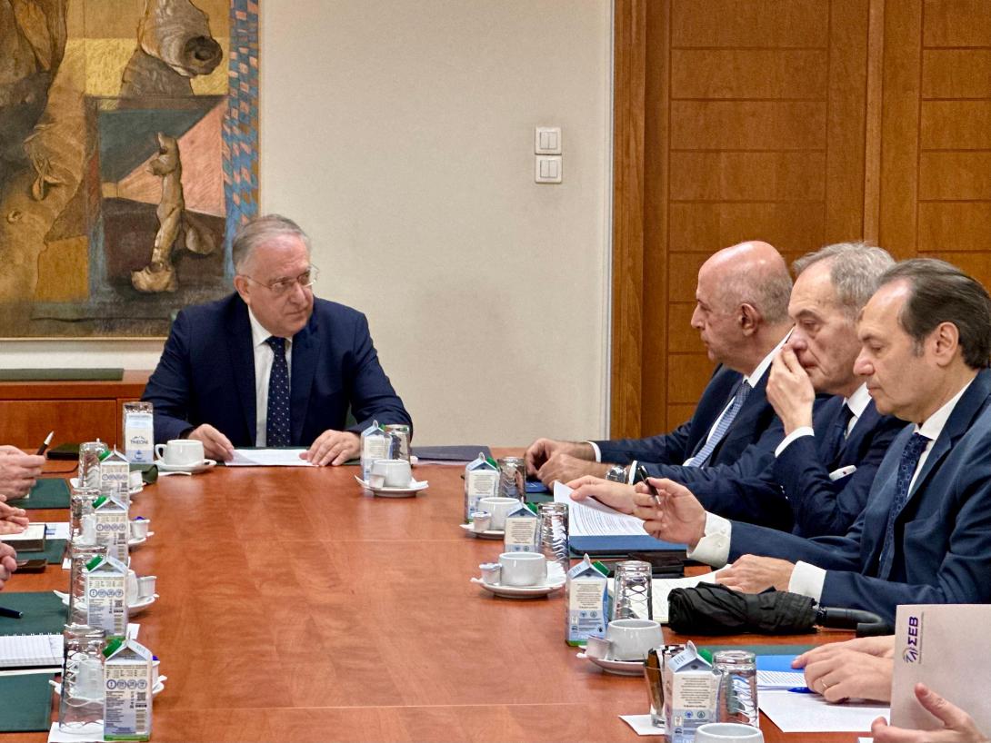 συναντηση θεοδωρικάκου Συνάντηση του Υπουργού Ανάπτυξης με τον Σύνδεσμο Επιχειρήσεων και Βιομηχανιών