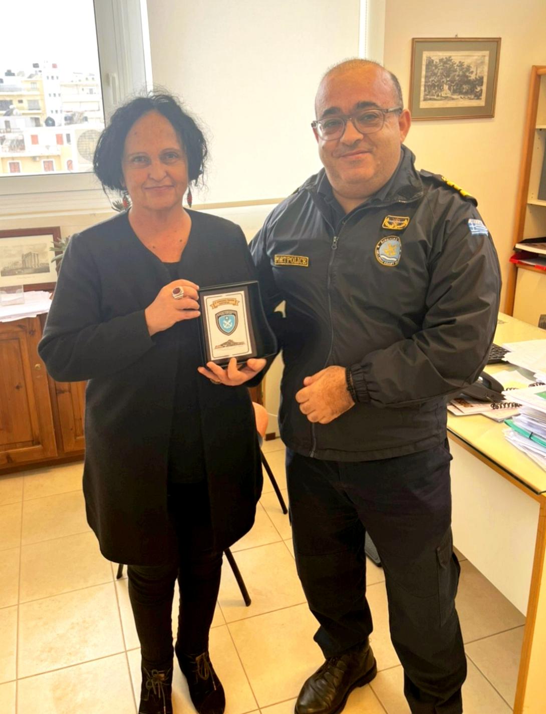 Επίσκεψη του Διοικητή της Λιμενικής Αρχής Ελούντας στην Εφορεία Αρχαιοτήτων Λασιθίου