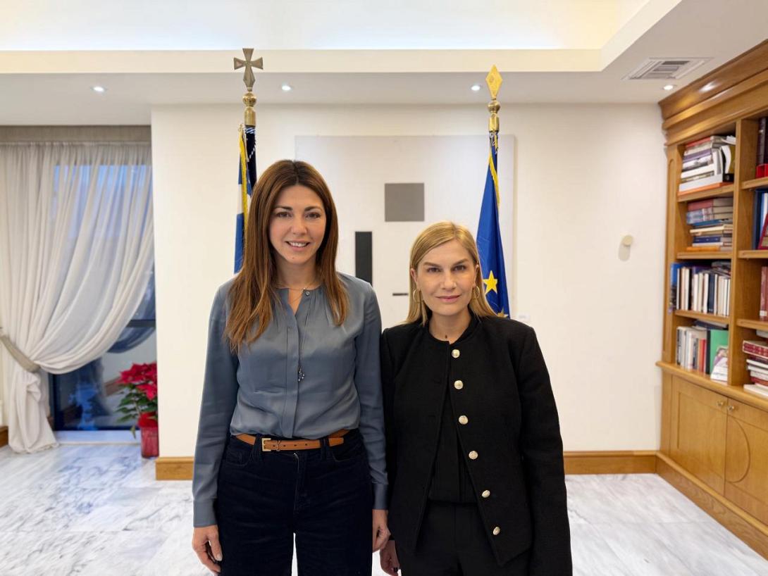Συνάντηση Σέβης Βολουδάκη με την Υπουργό Παιδείας Θρησκευμάτων και Αθλητισμού