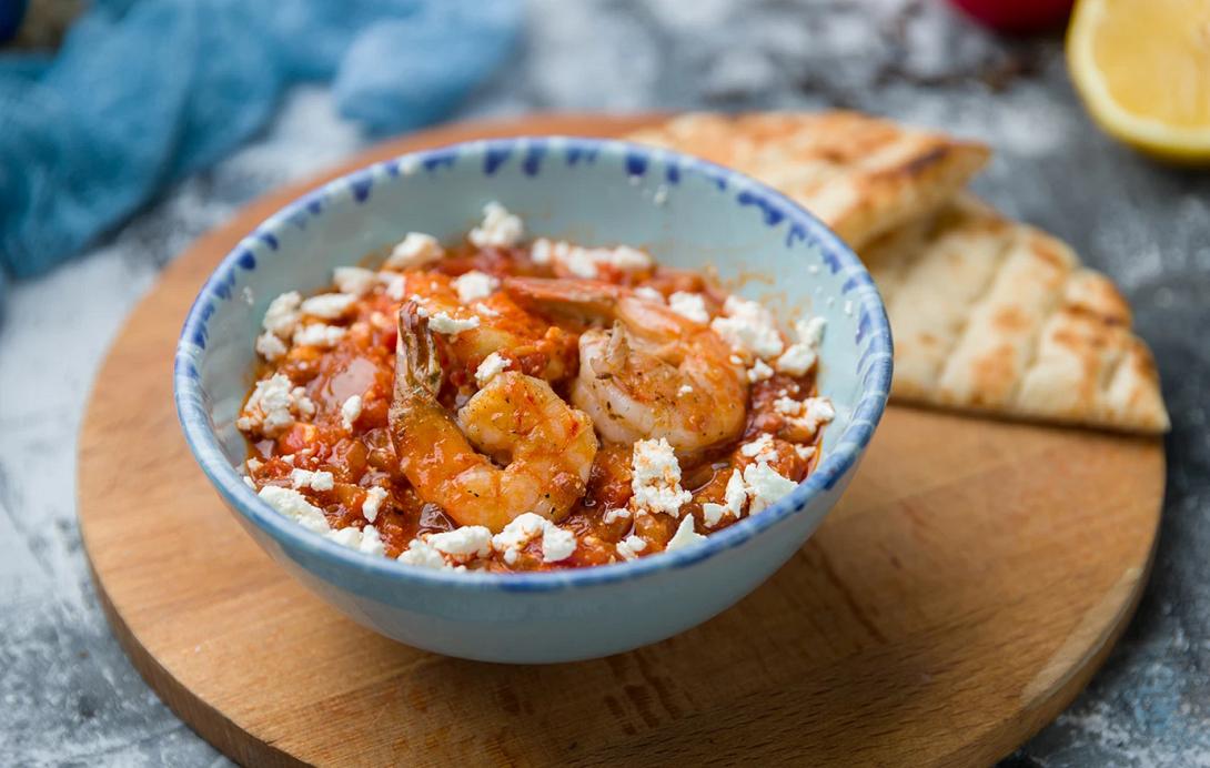 γαρίδες, σαγανάκι