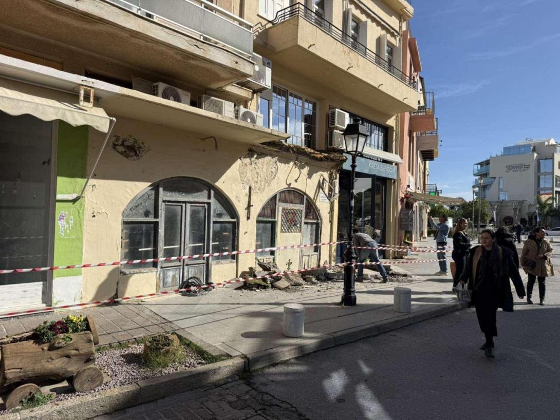 καταρρευση κτιρίου ρεθυμνο