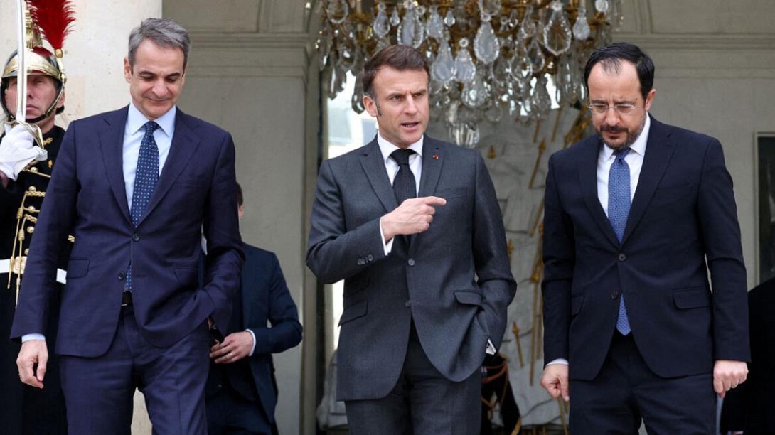 Μητσοτάκης - Μακρόν - Χριστοδουλίδης 