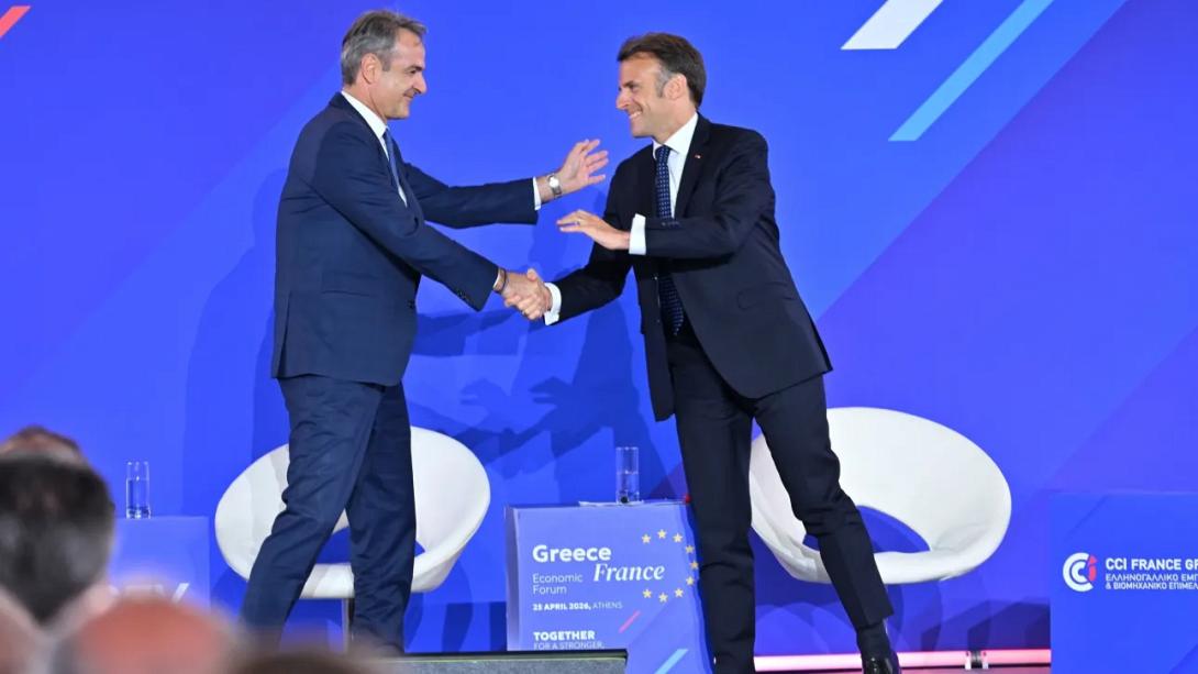 Κυριάκος Μητσοτάκης και Εμανουέλ Μακρόν