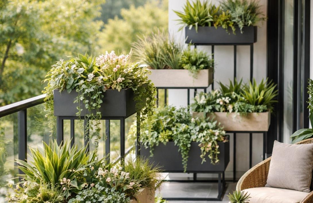 Γλάστρες στο μπαλκόνι