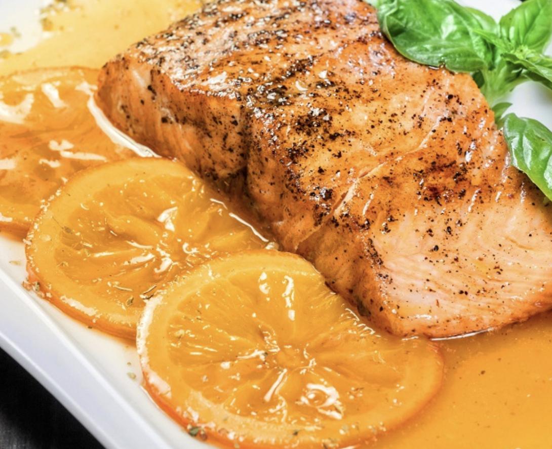 σολομός, πορτοκάλι