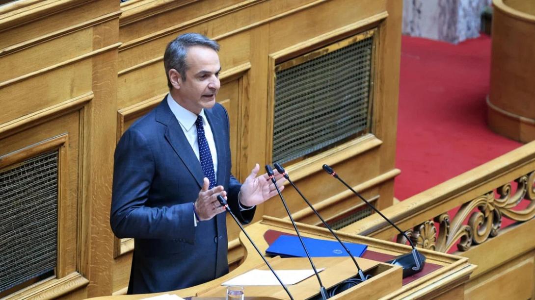Ο Κυριάκος Μητσοτάκης στη Βουλή