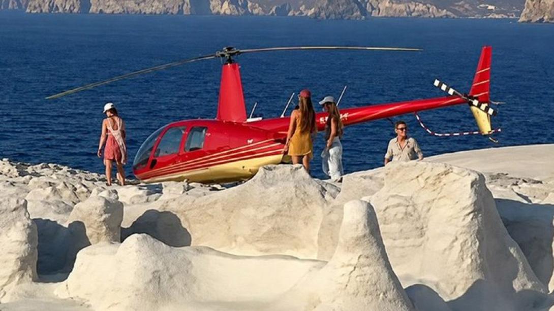 ελικόπτερο στο Σαρακήνικο