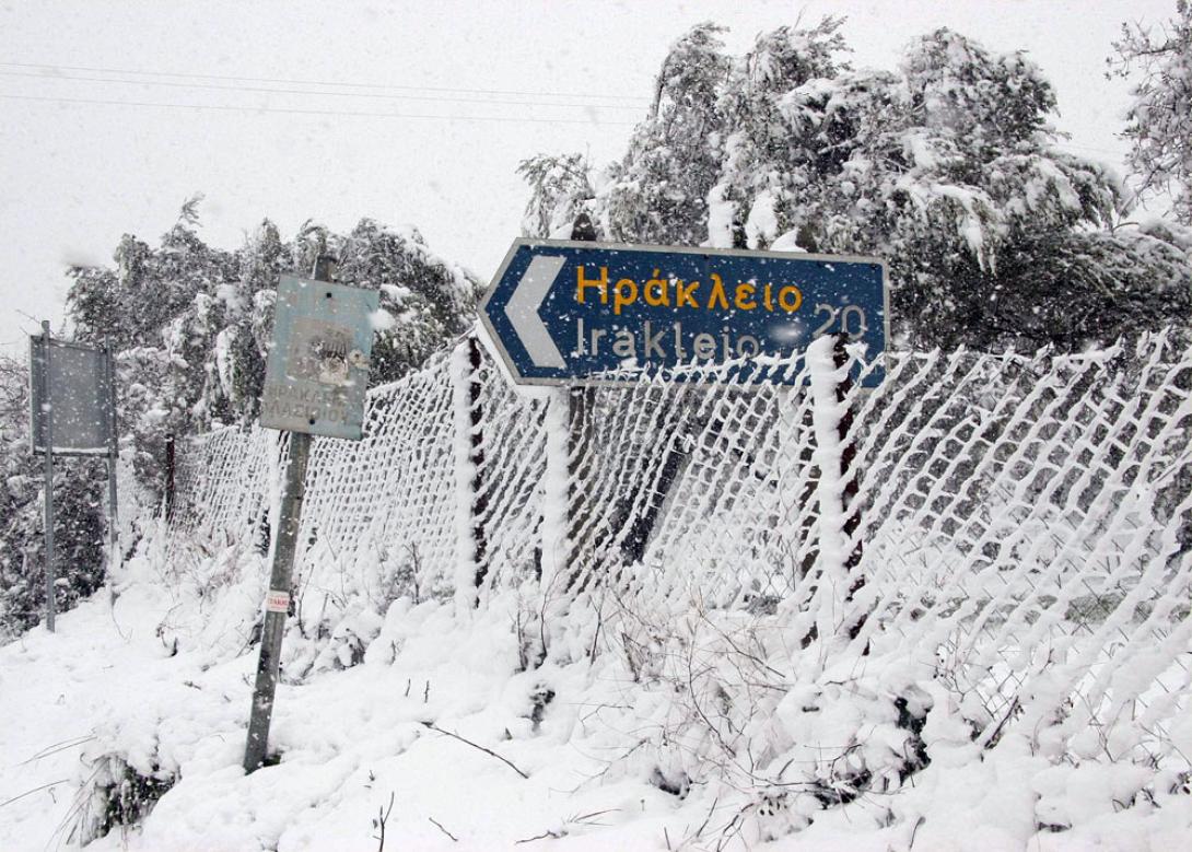 ηράκλειο χιόνια