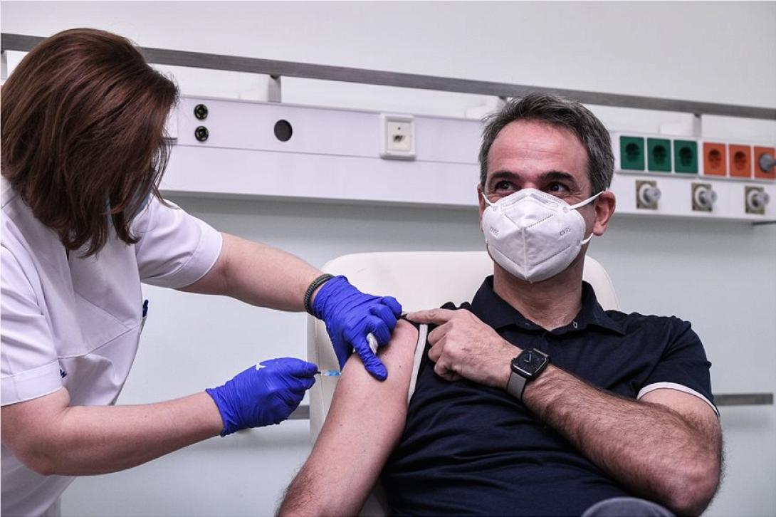 Κυριάκος Μητσοτάκης εμβολιασμος