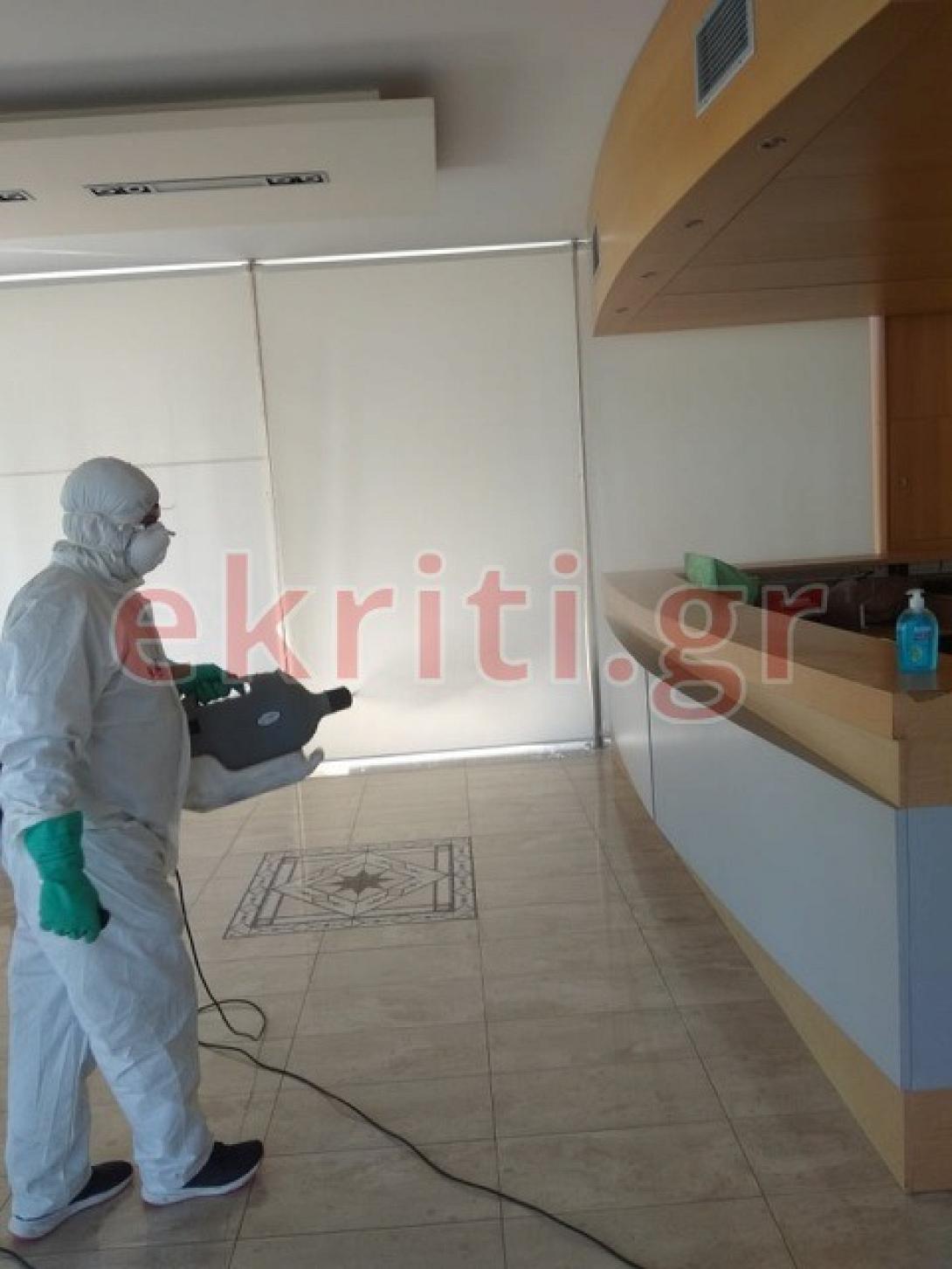 Απολύμανση όλων των χώρων του κτηρίου που στεγάζονται το Ράδιο Κρήτη και το ekriti.gr